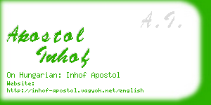 apostol inhof business card